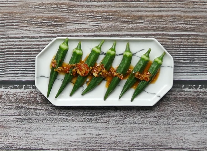 金兰食谱:蒜蓉秋葵
