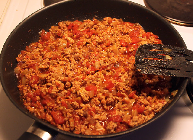 MeatPie step 3: Add tomatoes,